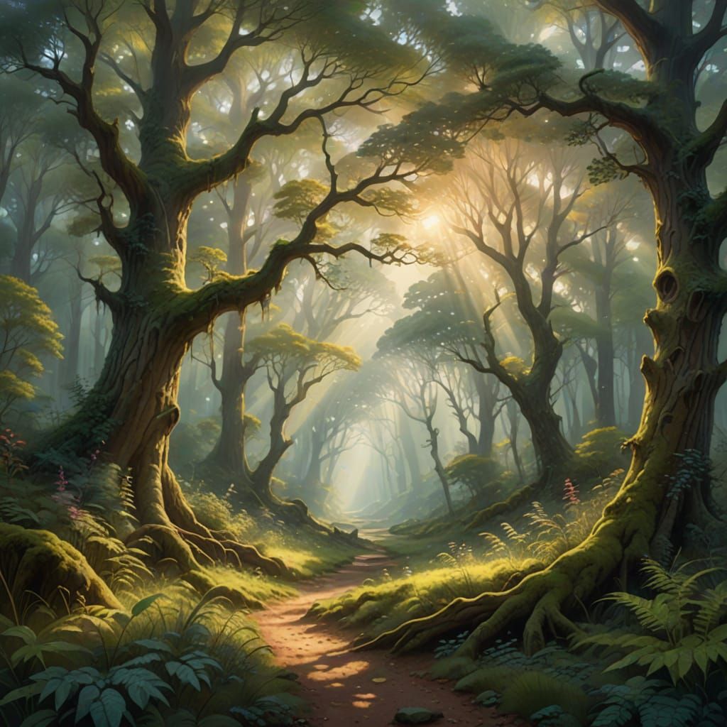 Whimsical Fantasy in the Old Forest