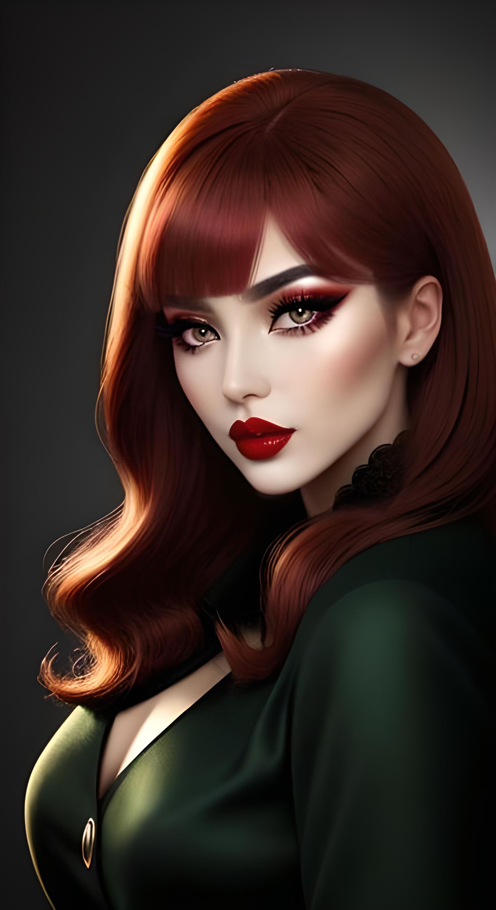 1960s Fashion Model in Chiaroscuro Close Up