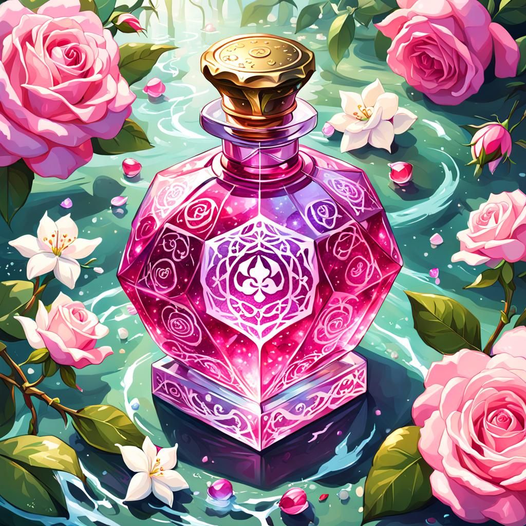 Aphrodite's Ambrosia: Shimmering Pink Fantasy Potion