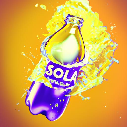 Hyperrealistic Polonium Soda Splash Art