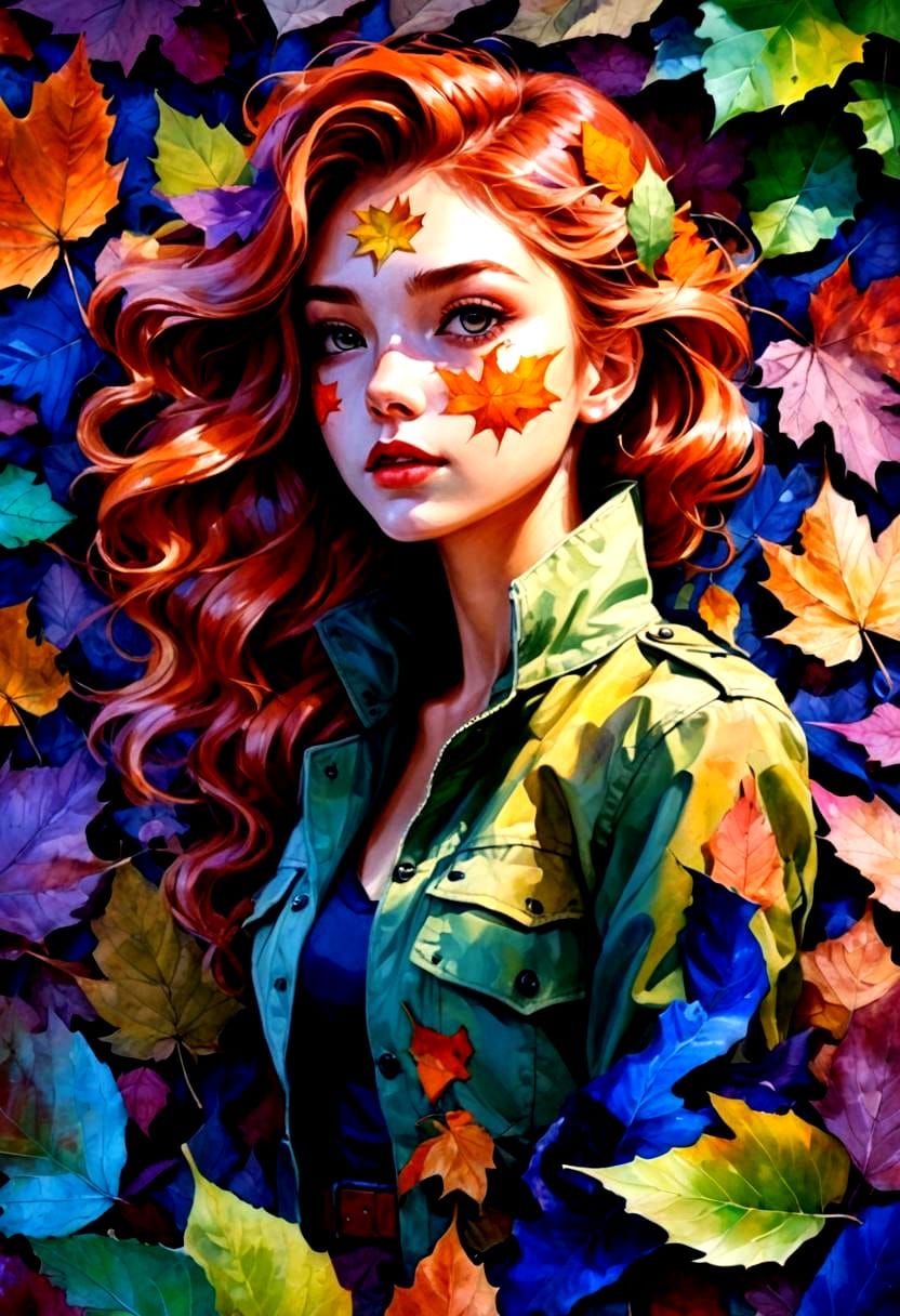 Colorful Autumn Leaves Close-Up