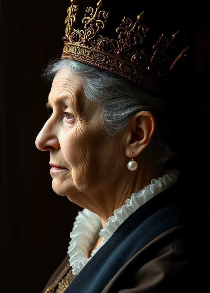 queen with  pearl earring