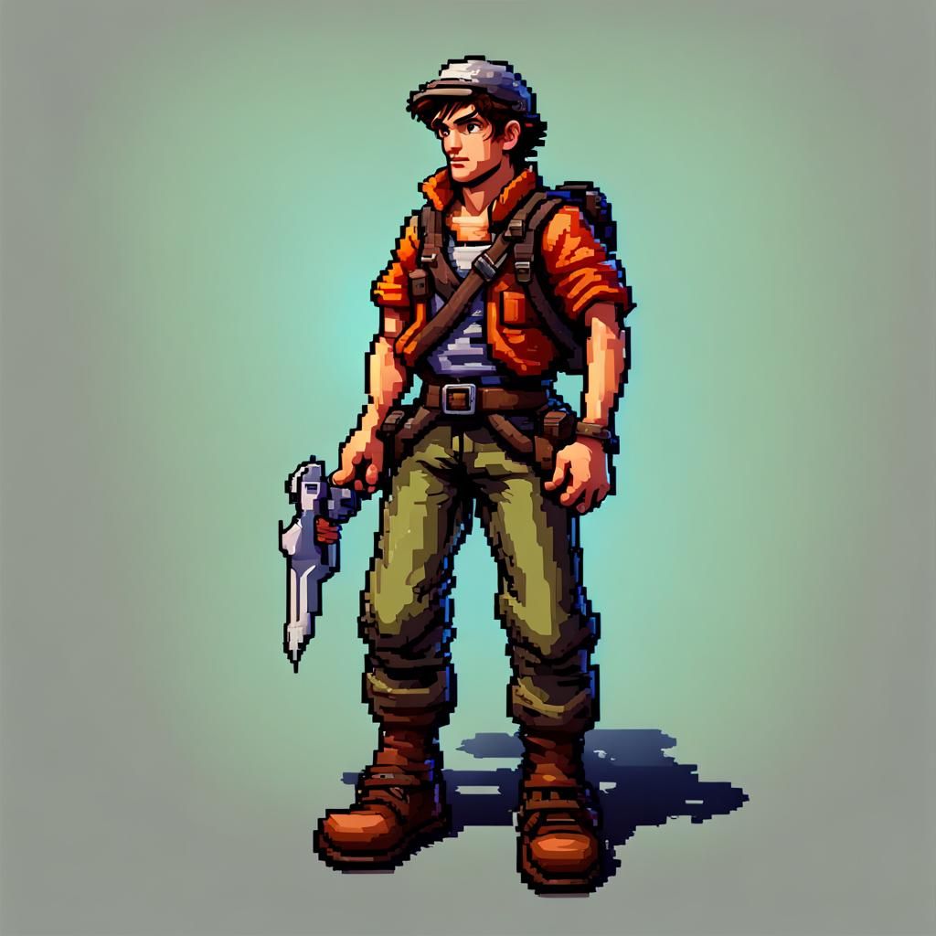 Adventurer Sprite in SNES Platformer Style