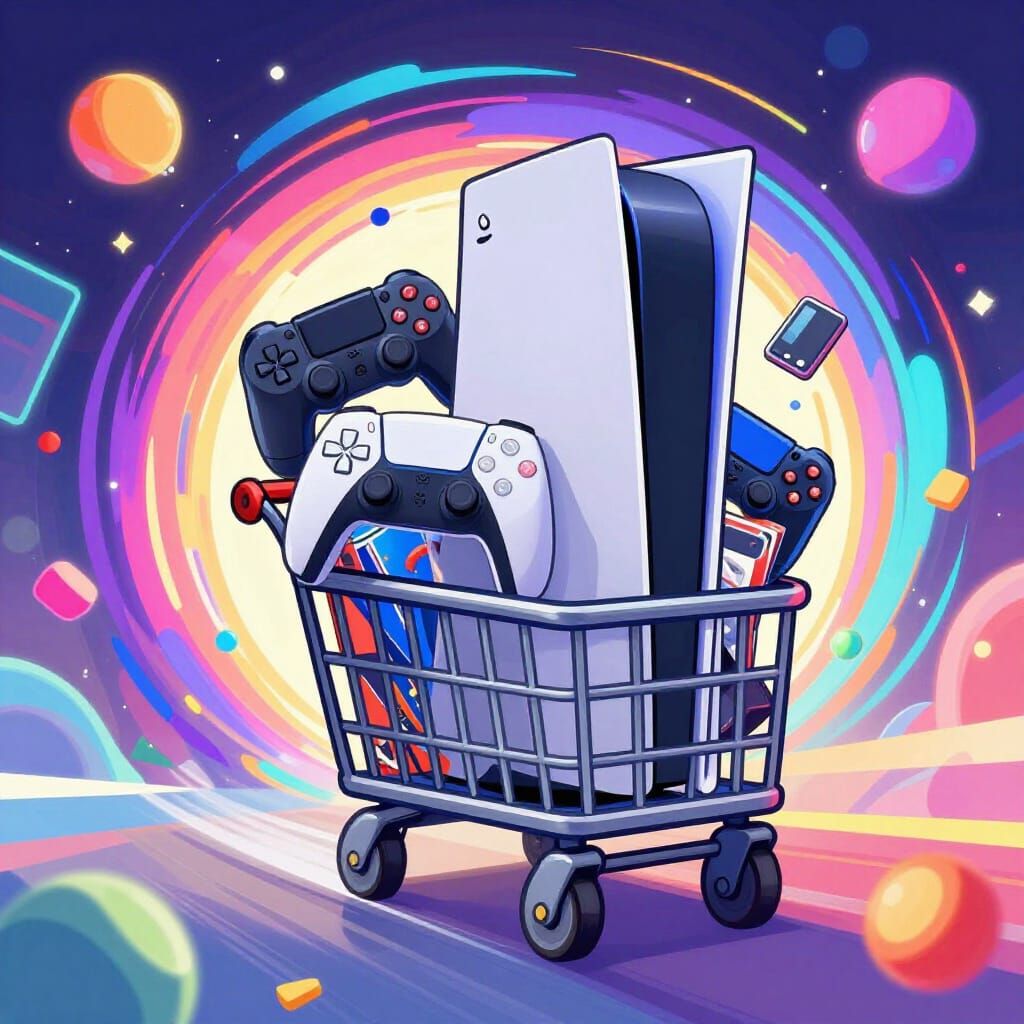 PlayStation Consoles Enter Digital Vortex, Cartoon Style