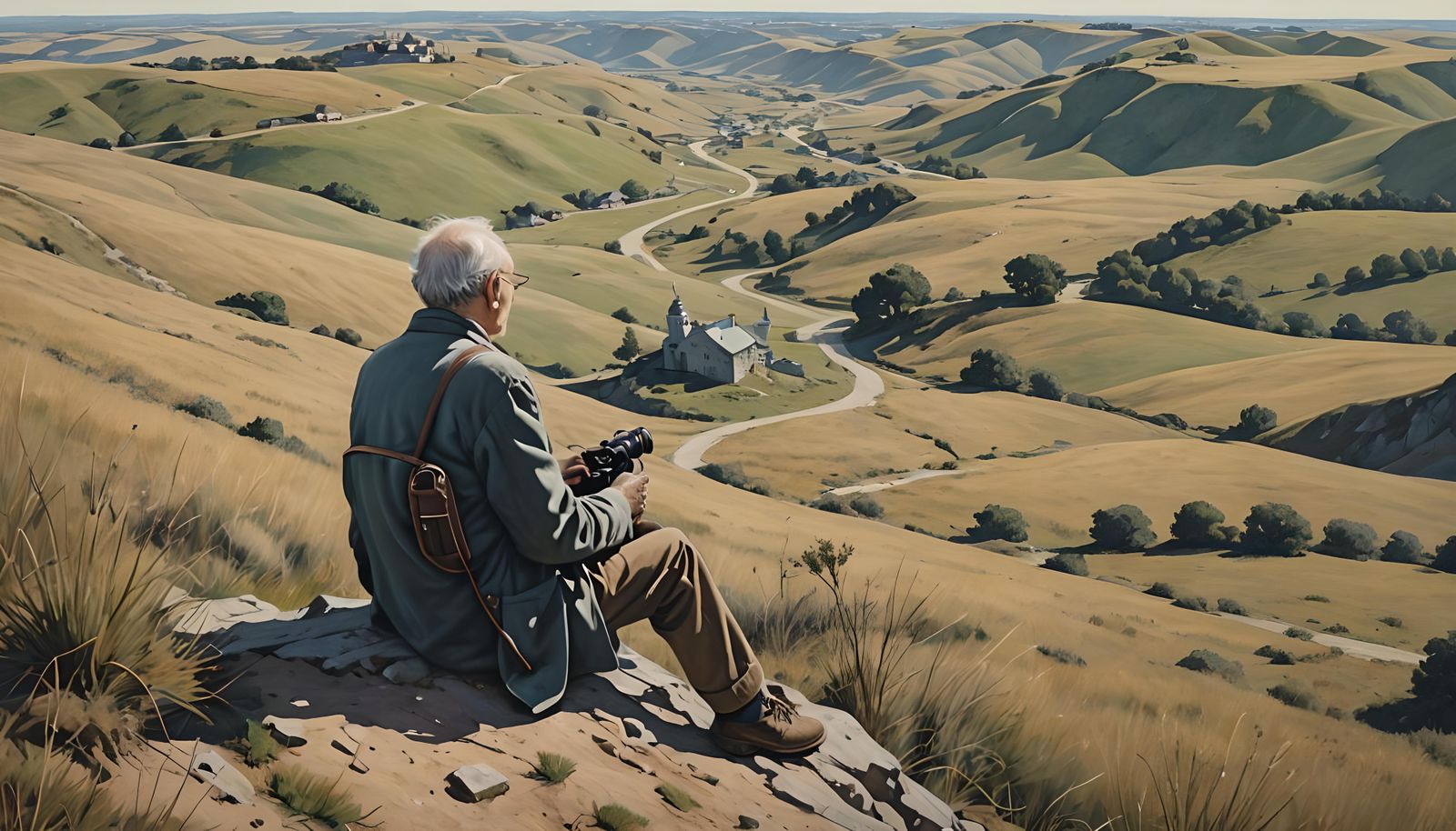Contrasting Academic Art: Old Man Reflects on Life