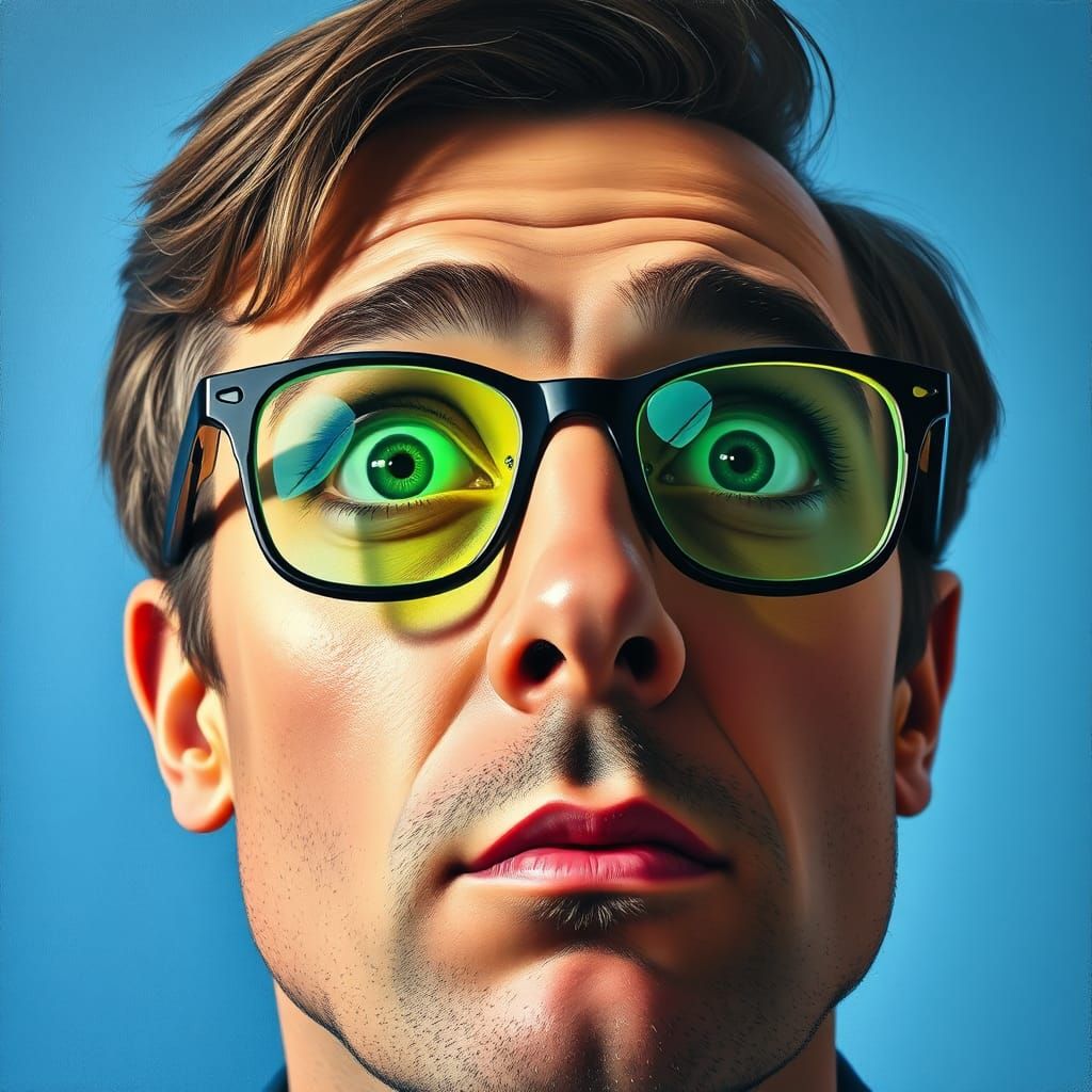 Man Sees Electric Green, Rothko-Matisse Style