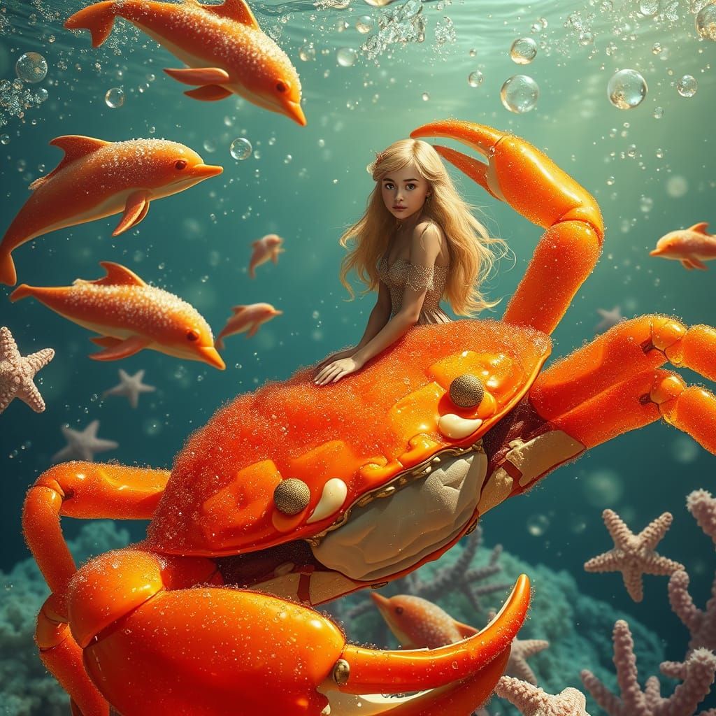 Gummy Crab Rider in a Soda Dreamscape