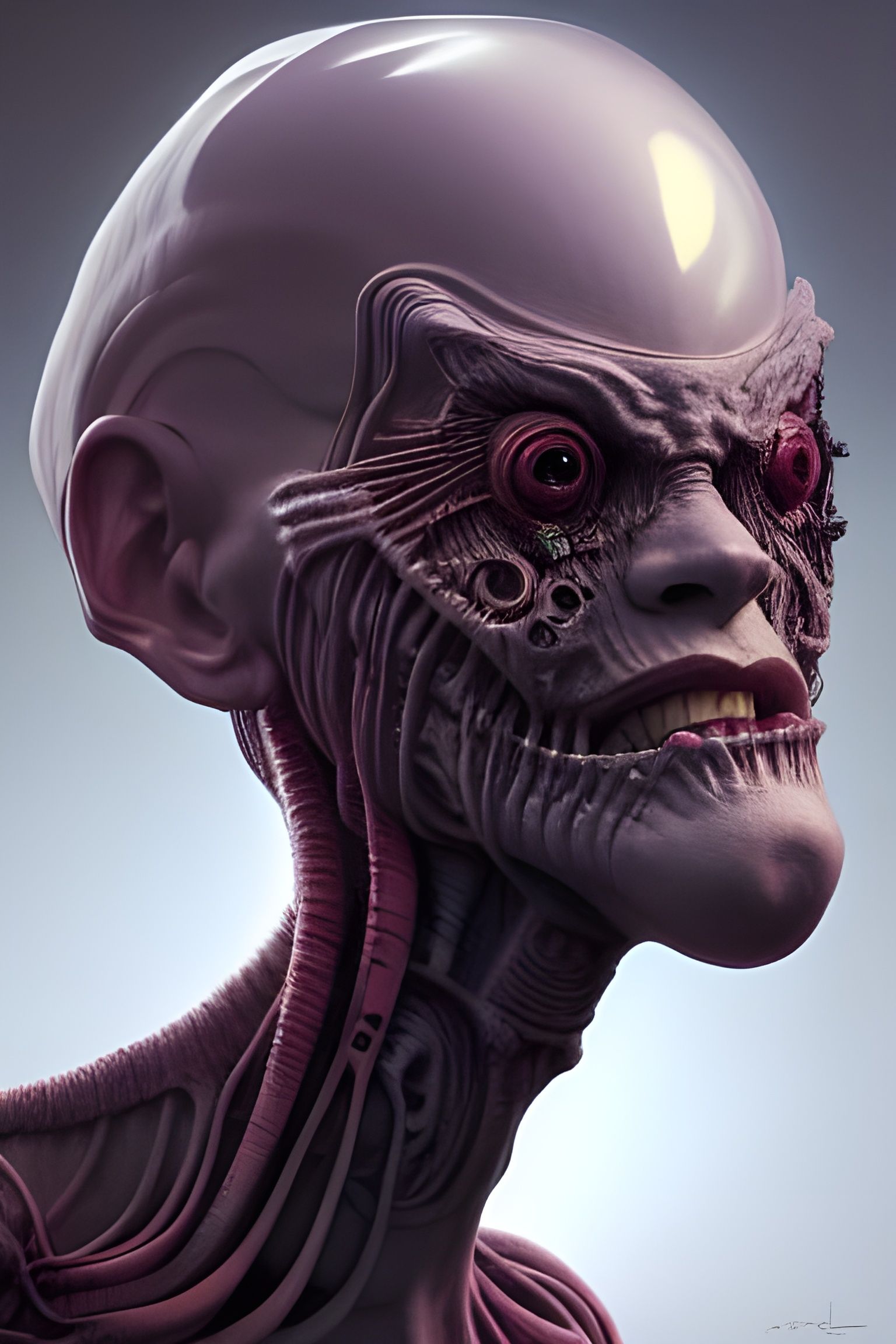 Grotesque Scifi Abomination: 3D Digital Art