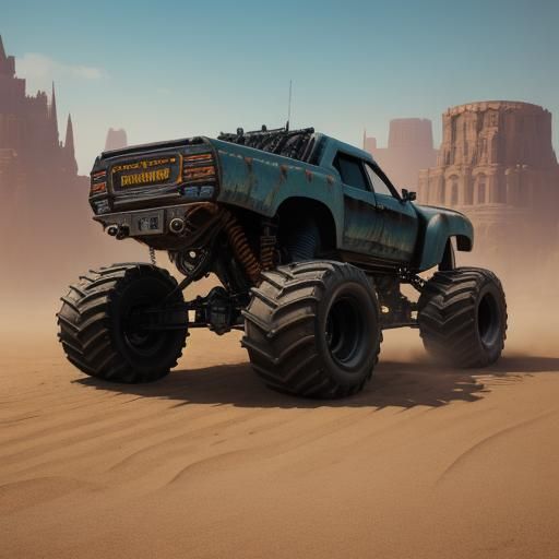 Armored Monster Trucks in Detailed Matte Painting