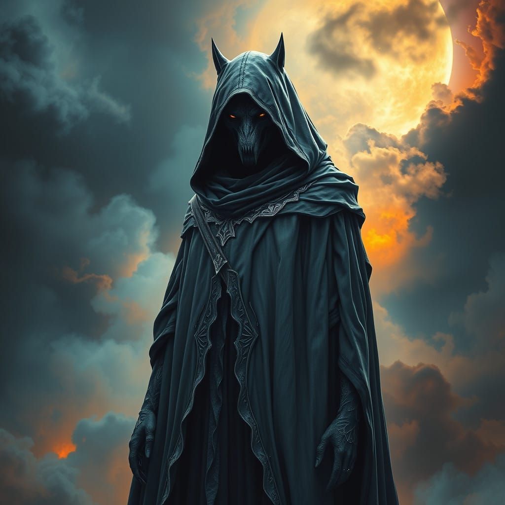 Majestic Wolf-Like Grim Reaper in Ethereal Dreamscape