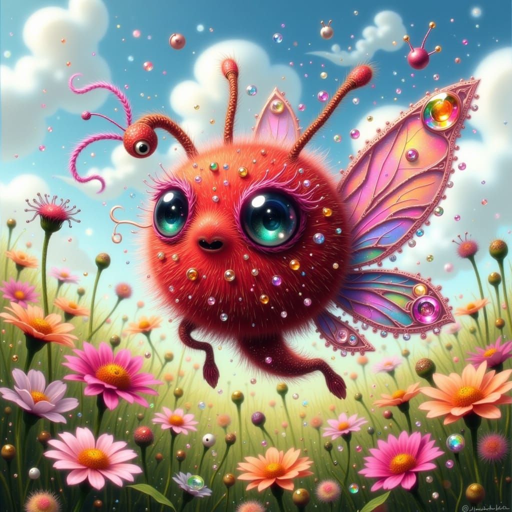 Fairy Punk Crystal Fae in Whimsical Meadow