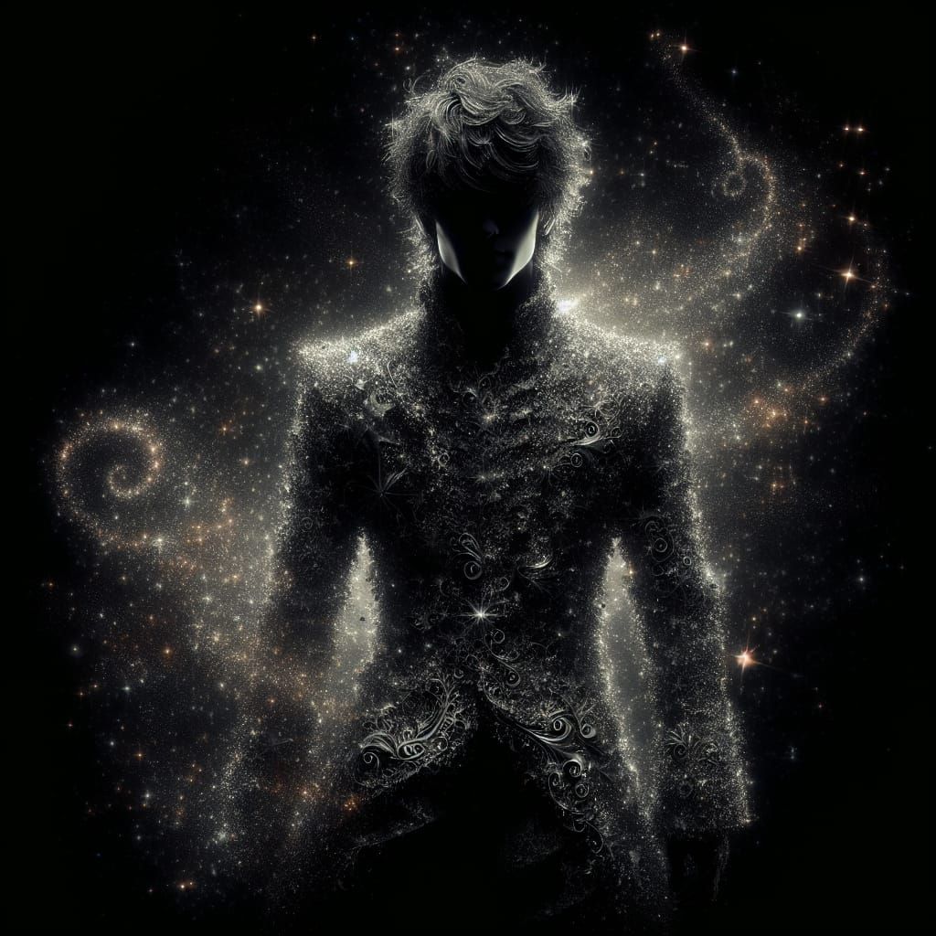 Steel Silhouette of South Asian Man with Stars