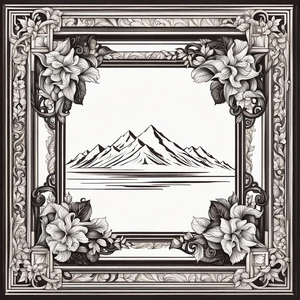 Elegant Picture with Detailed Border Design