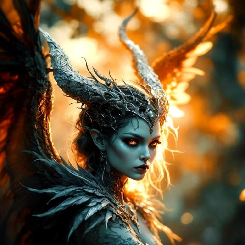Mythical Angel: Light and Darkness Portrait