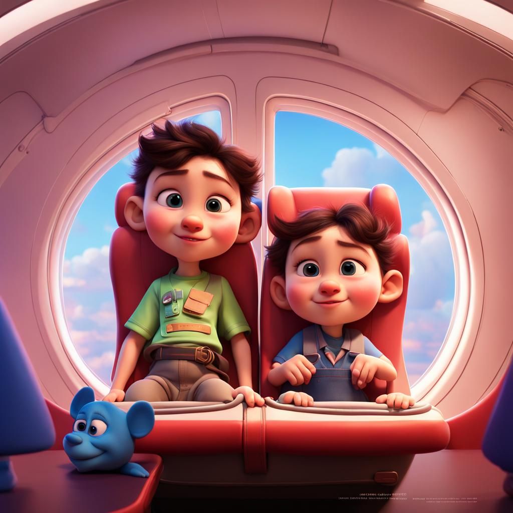 Disney Pixar Style: Babies on a Plane