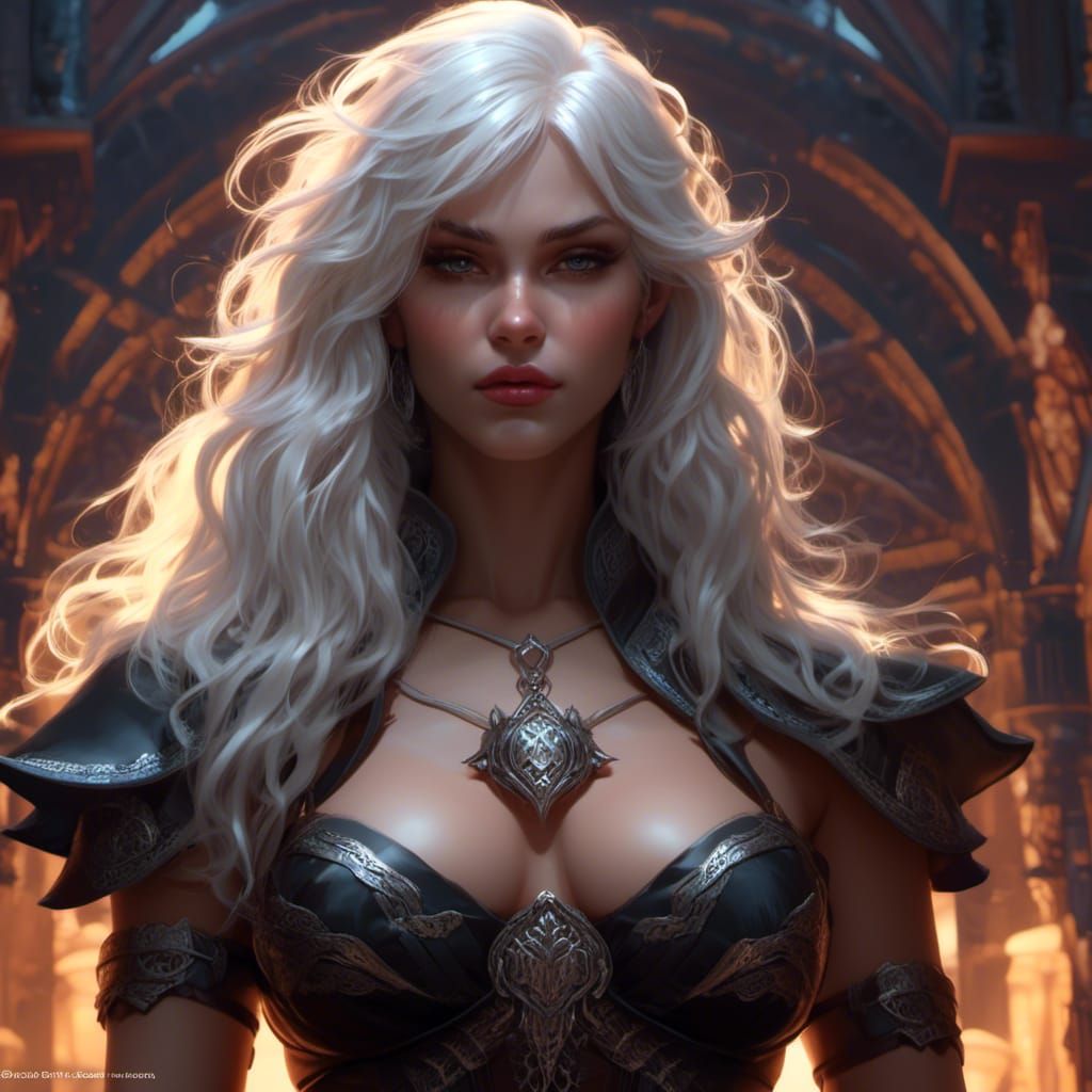 Vampire Barbarian Girl: Dark Fantasy Concept Art