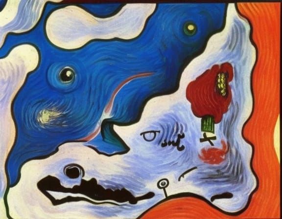 Surreal Cloudscape: A Self-Aware Entity in Abstract Art