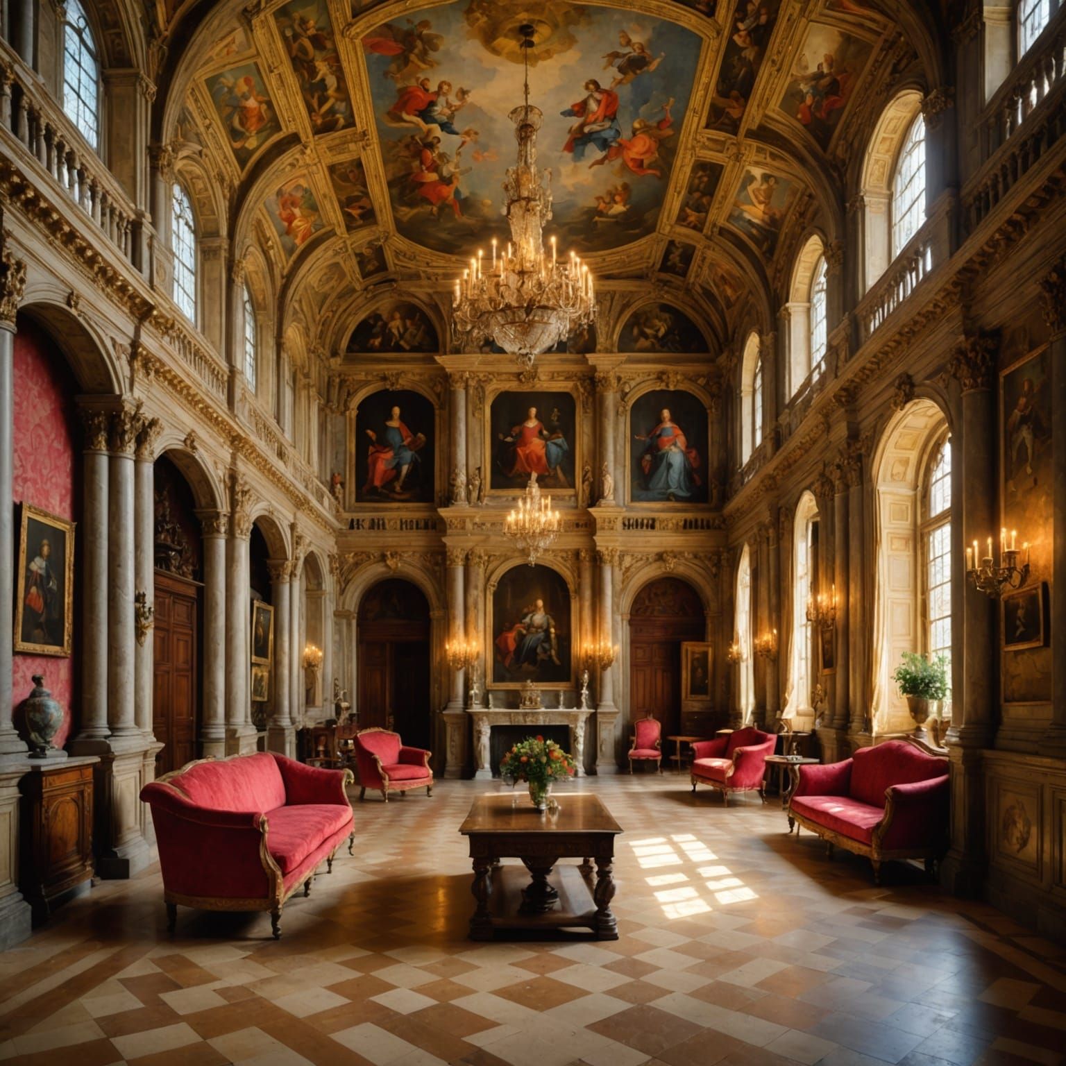 Renaissance Architect Presents Palace Design to Queen