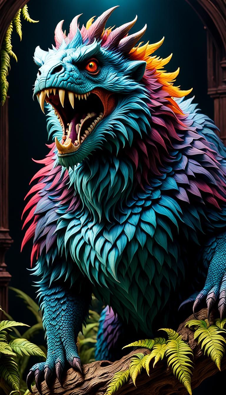 Monster Dork from Cryptid Museum: Matte Painting by Rapp