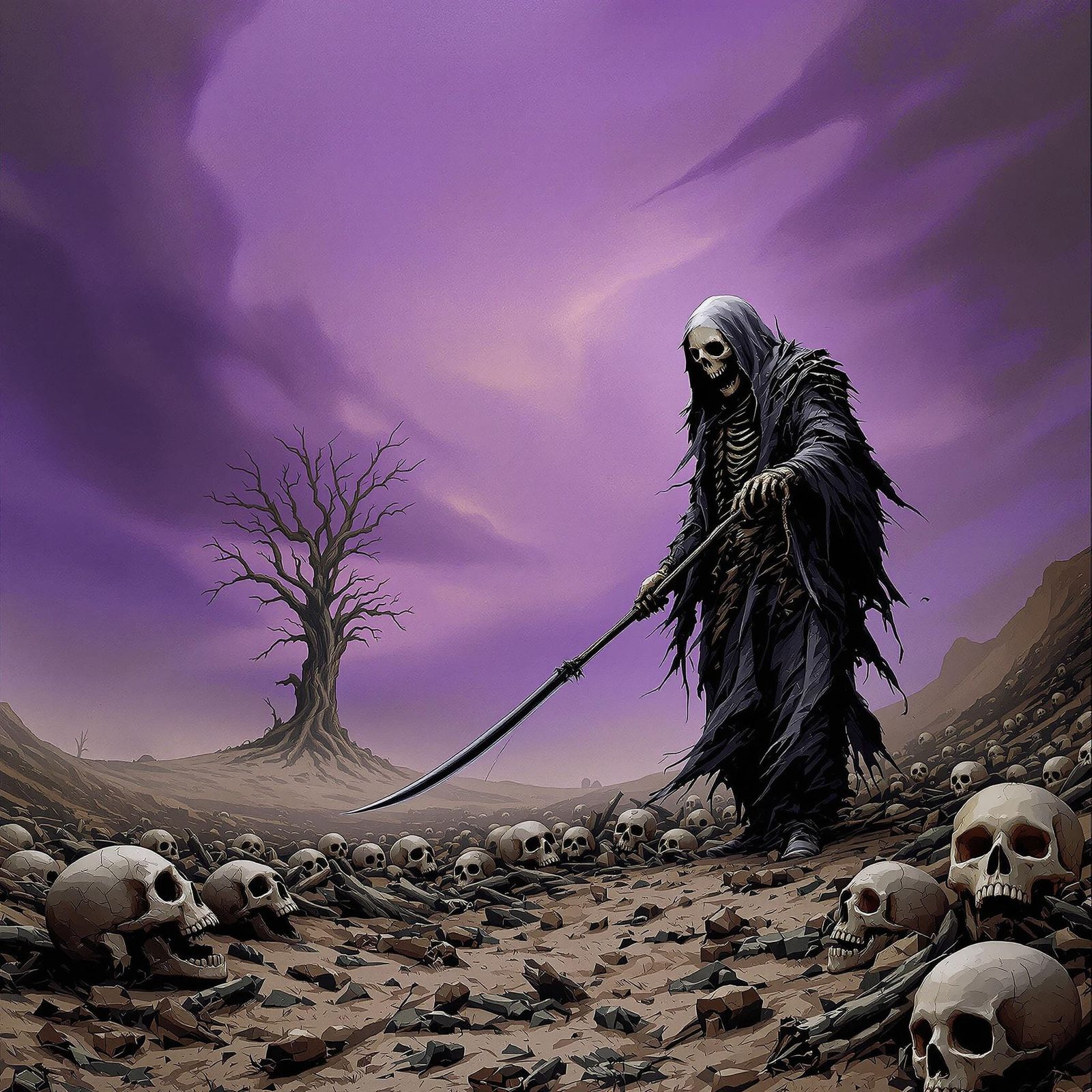 Mournful Wanderer in a Wasteland