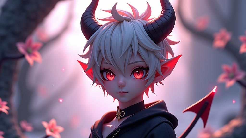 Platinum Devil in 3D Anime Style