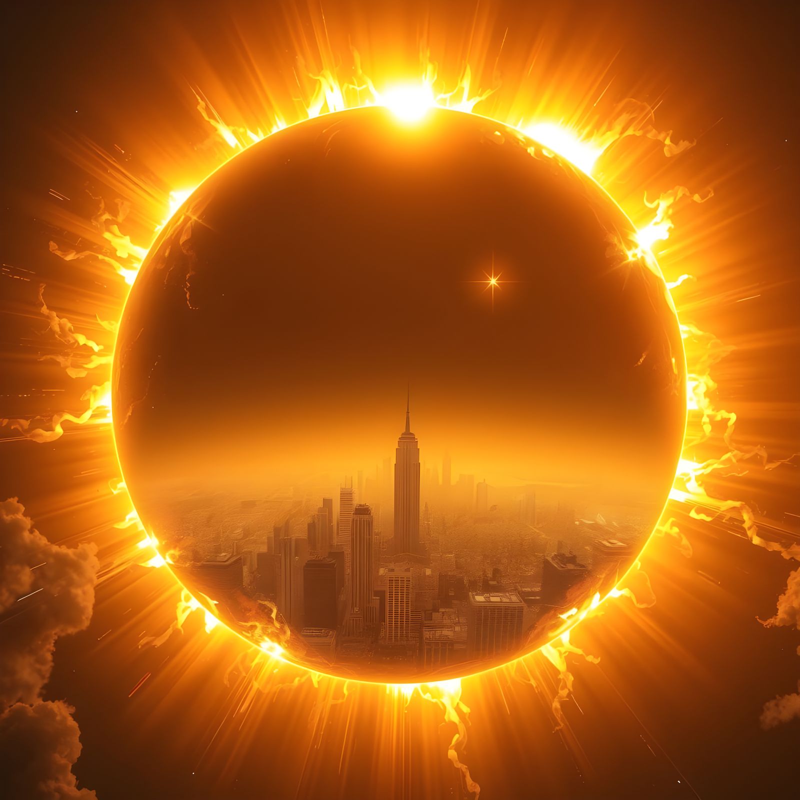 Solar Flare Reveals Transparent City Within Cosmic Plume