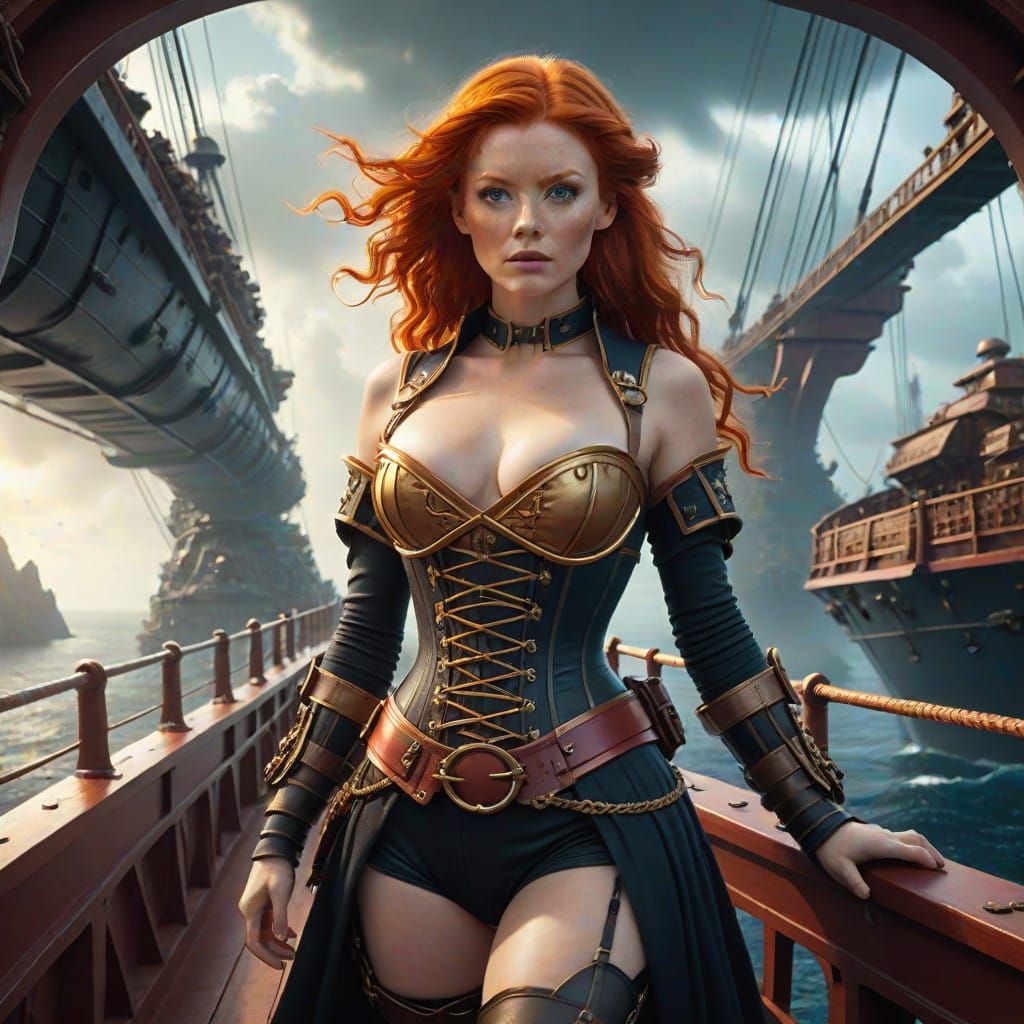 Epic Space Pirate in Dramatic Digital Matte Painting