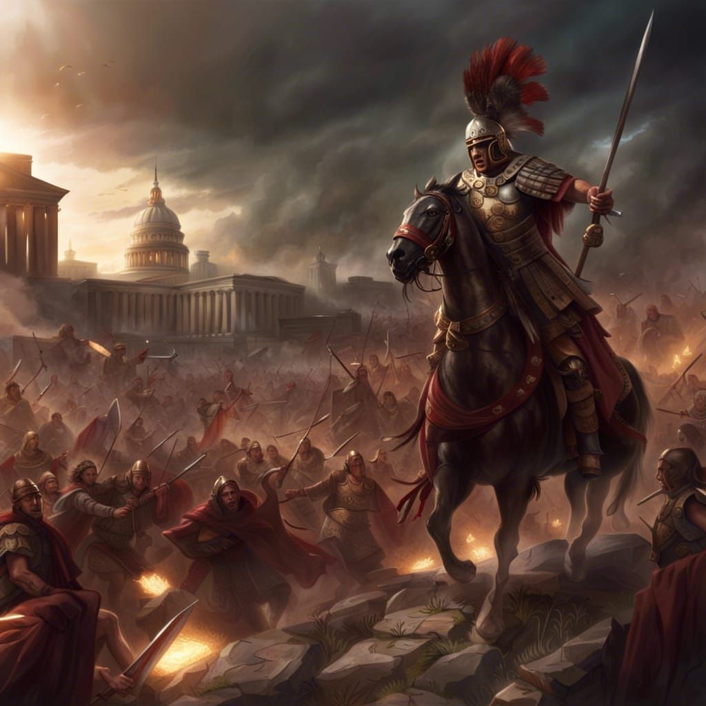 Epic Battle at Cahokia in Dark Fantasy Style