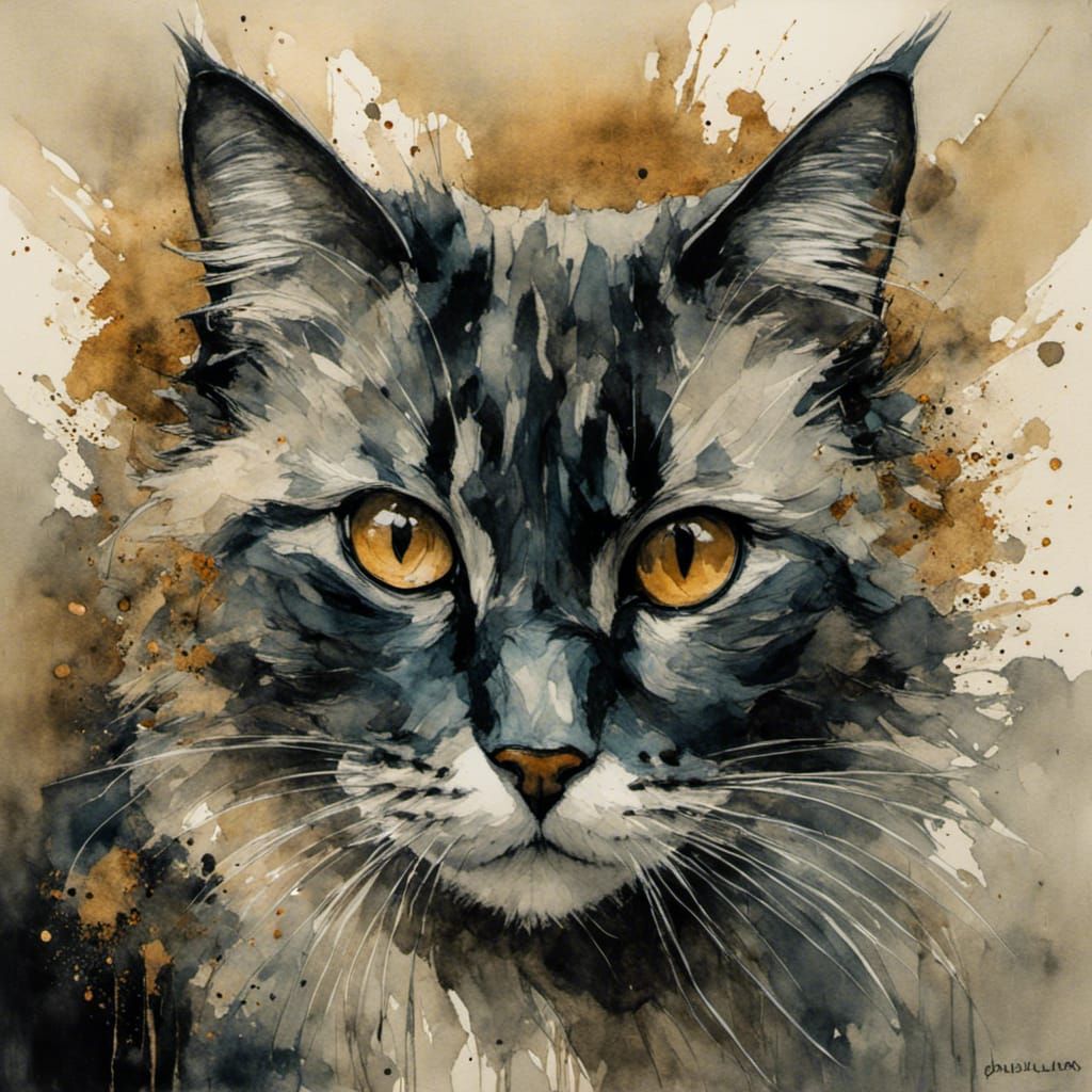 Detailed Portrait of a Cat