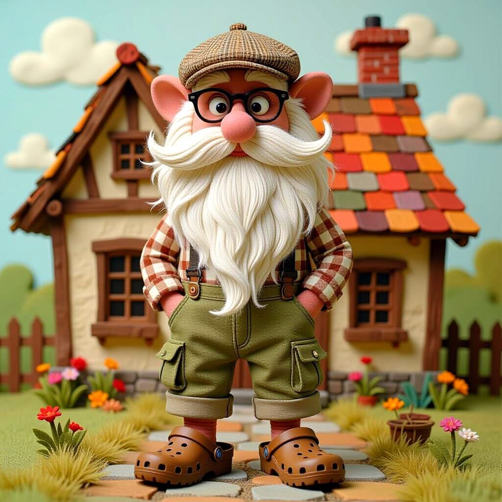 Whimsical Aardvark in Quilted Patchwork Style