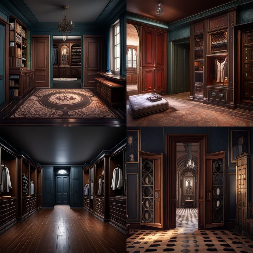 Fantastical Closet Dilemma in Detailed Matte Painting