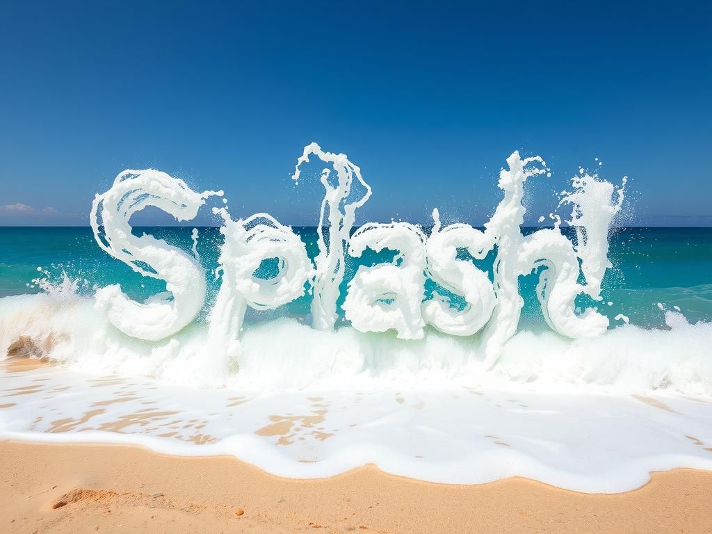 Splash! Word Art from Ocean Wave