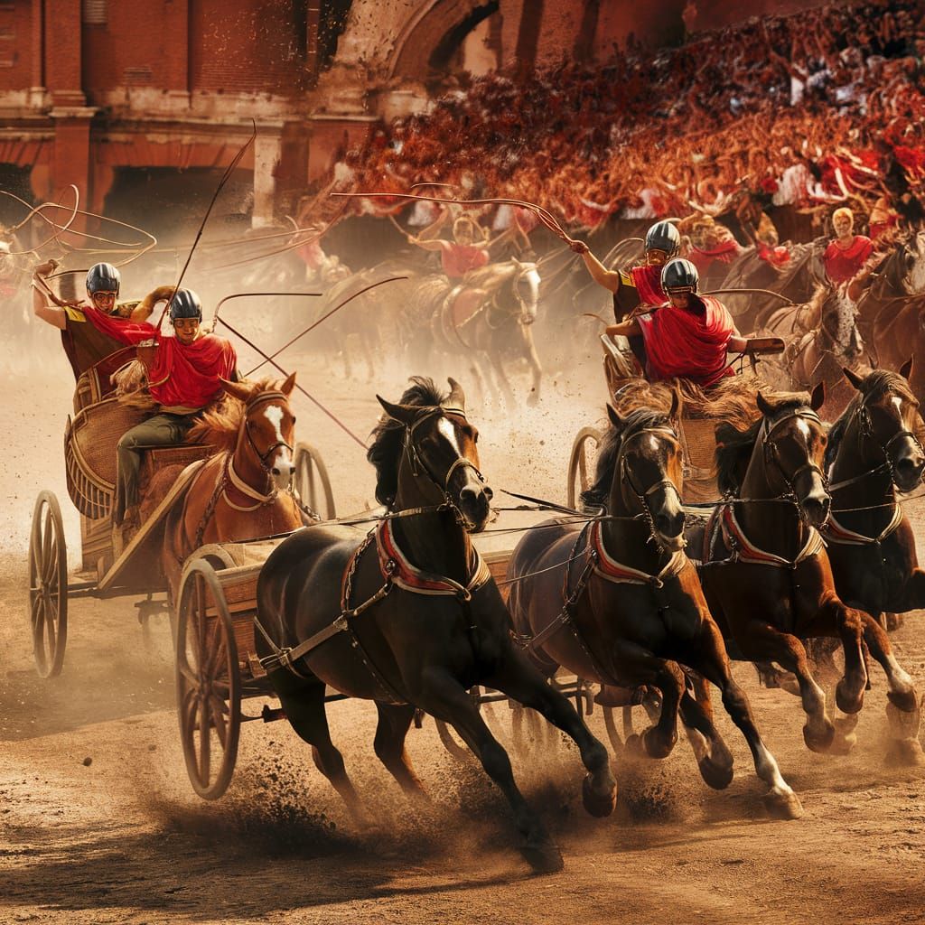 A Roman chariot race. Epic,stunning 4