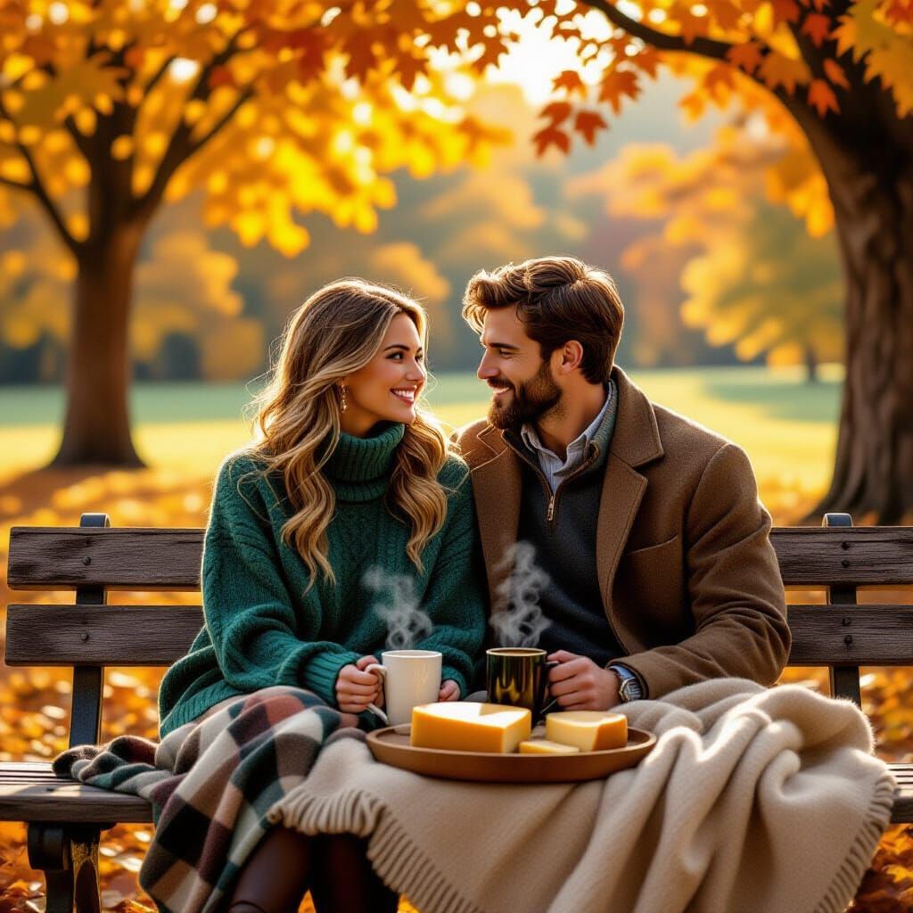 Cozy Autumn Picnic in Golden Light