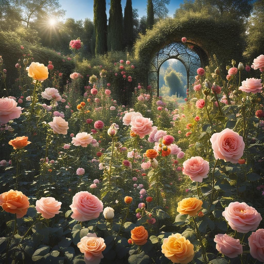 Surreal Garden in Salvador Dali Style