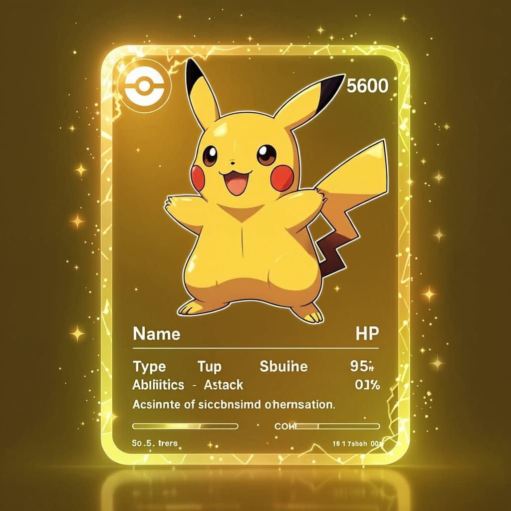 AI Generated Pokémon Card Template