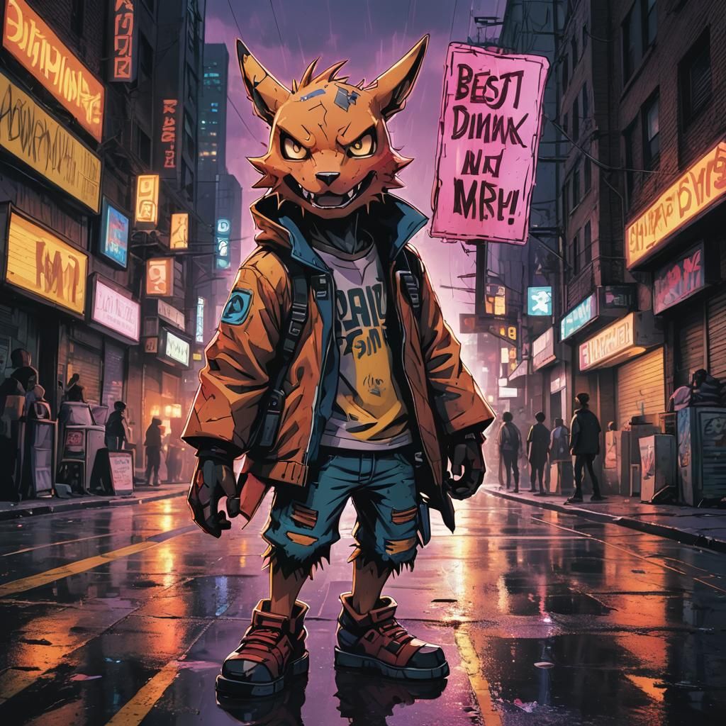 Gritty City Protests in Bold Comic Book Style