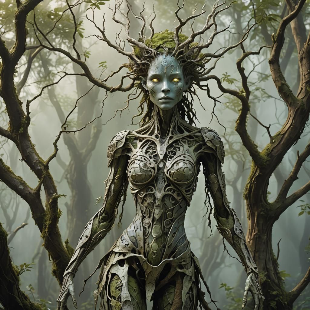 Ethereal Humanoid: Mystical Fantasy Character Art