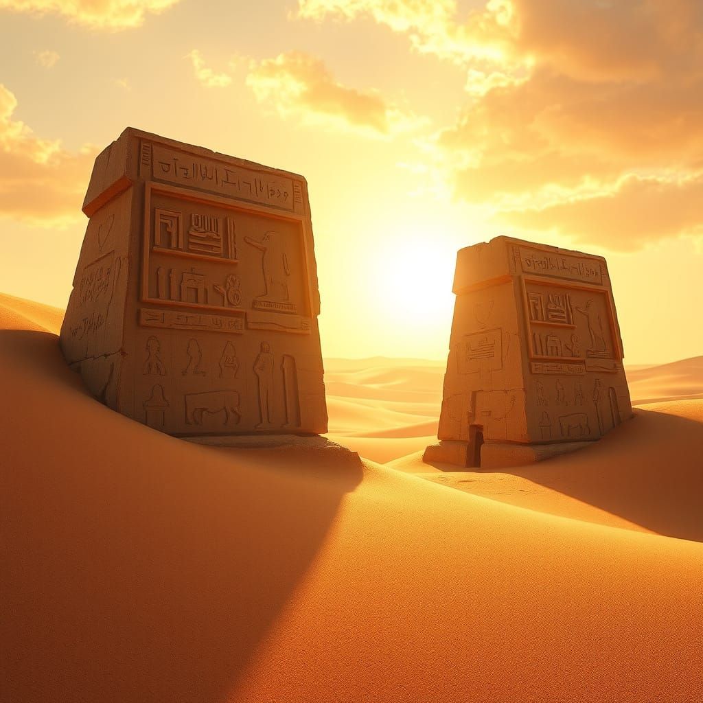 Ancient Hieroglyphs Emerge from Desert Sand