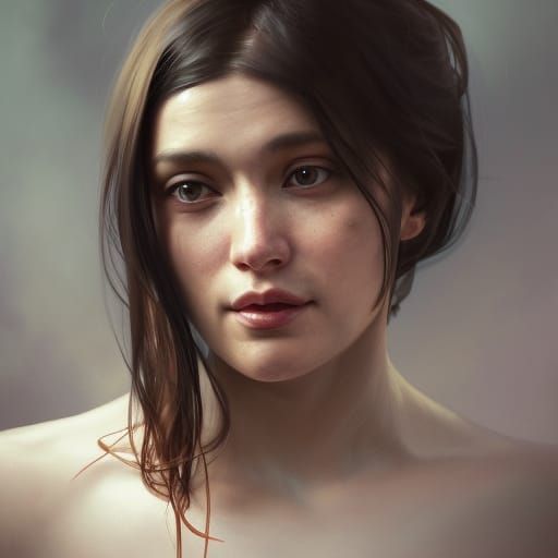 Beloved Mother Portrait in Artstation Style