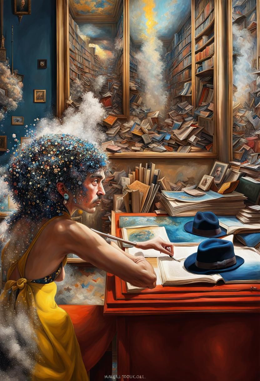 Surreal Abstract Portrait in Hyperreal Detail