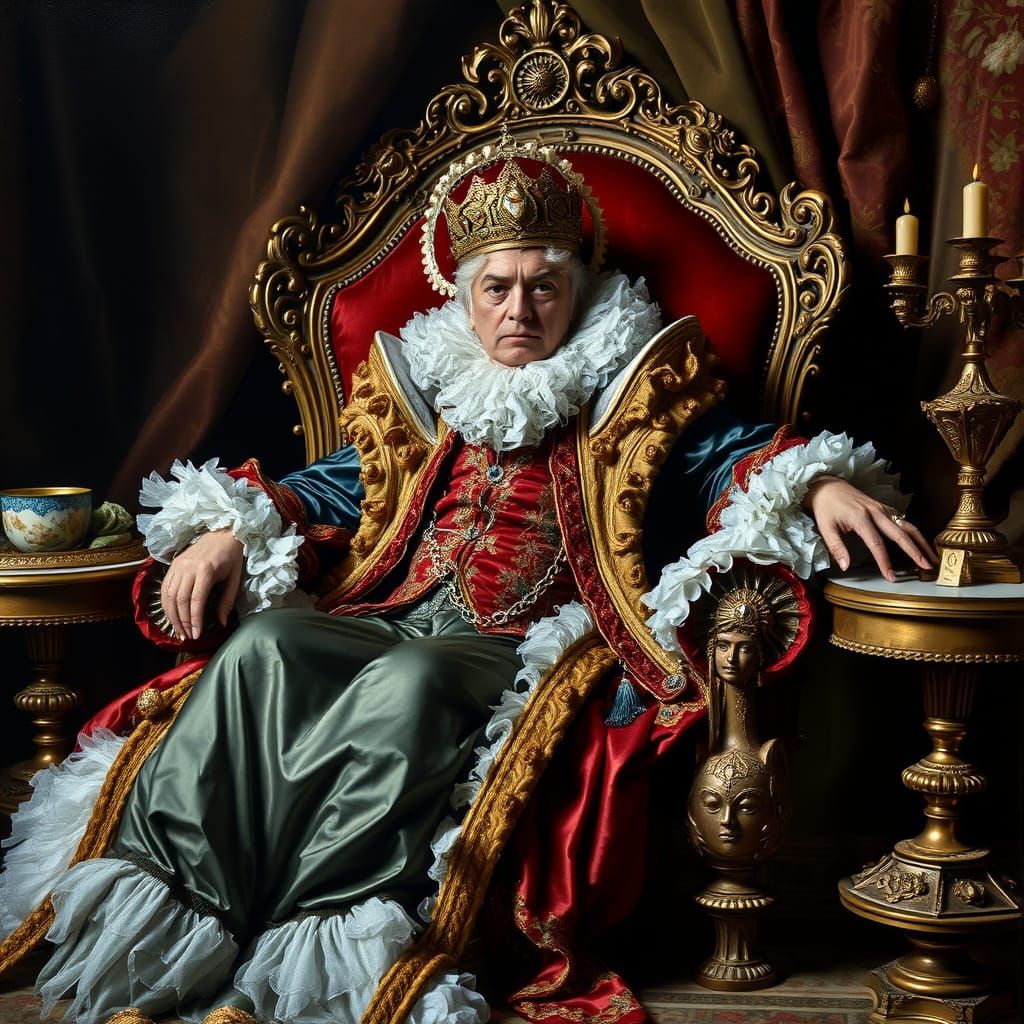 Lavish Sybarite in Opulent Regalia