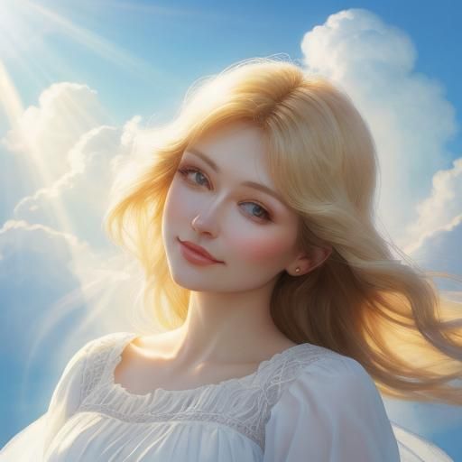 Plain Girl's Princess Transformation in Divine Light