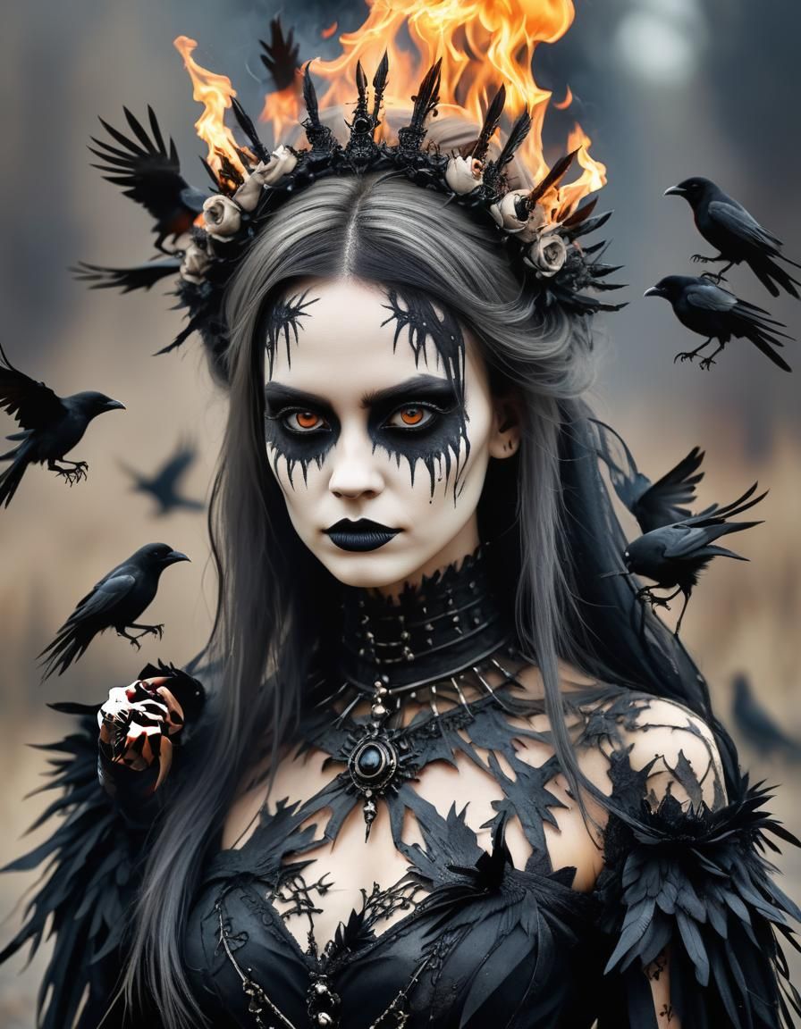 Most beautiful attractive Gothic made completely out of fire...