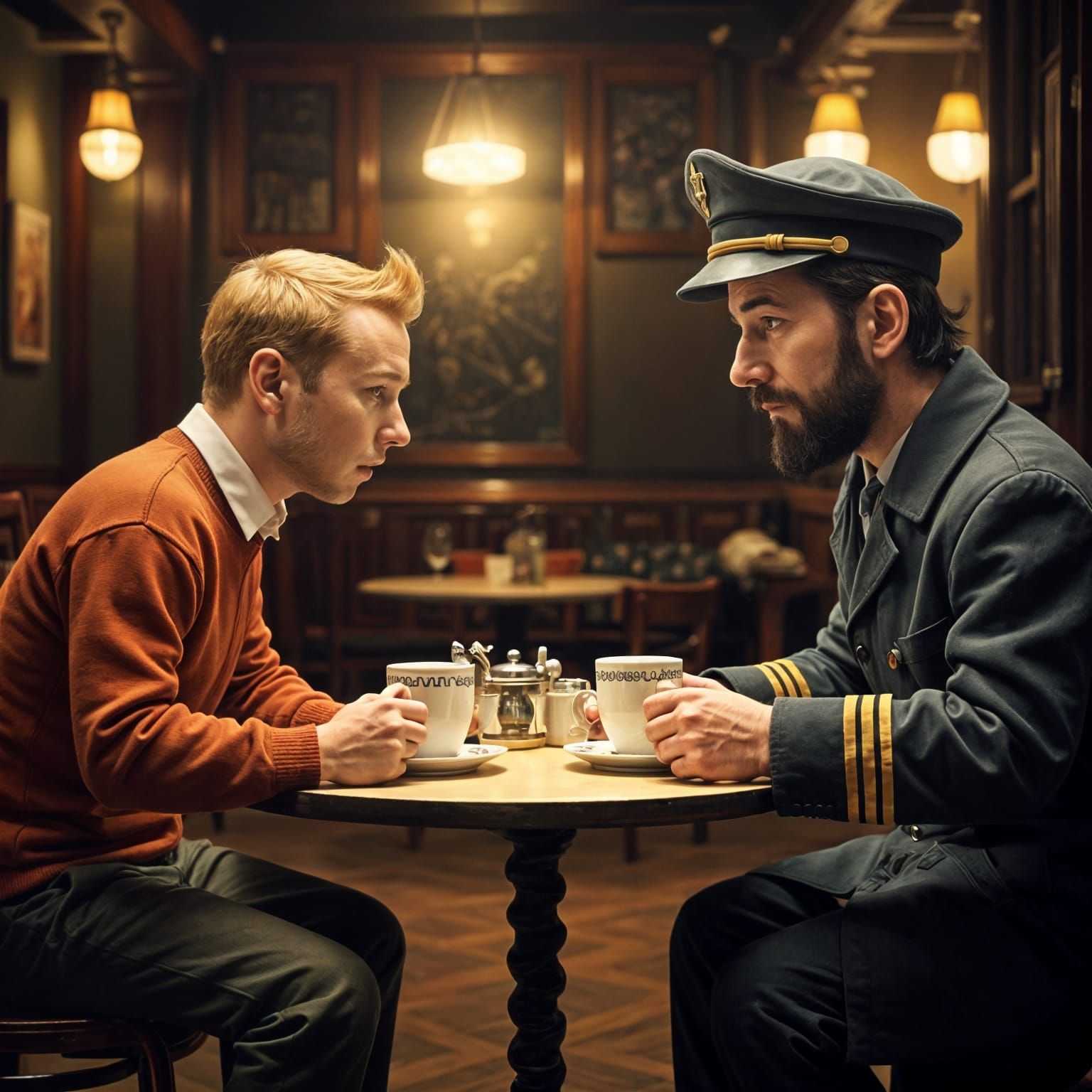 Tintin and captain Haddock in real life