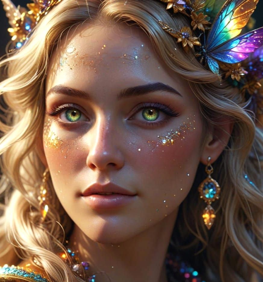 Ethereal Angel Hears Whispered Cosmic Secrets