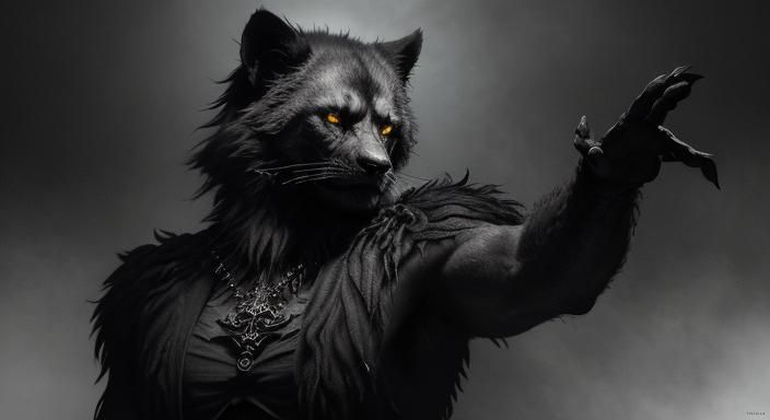 Detailed Fur Creature in Gothic Rembrandt Lighting