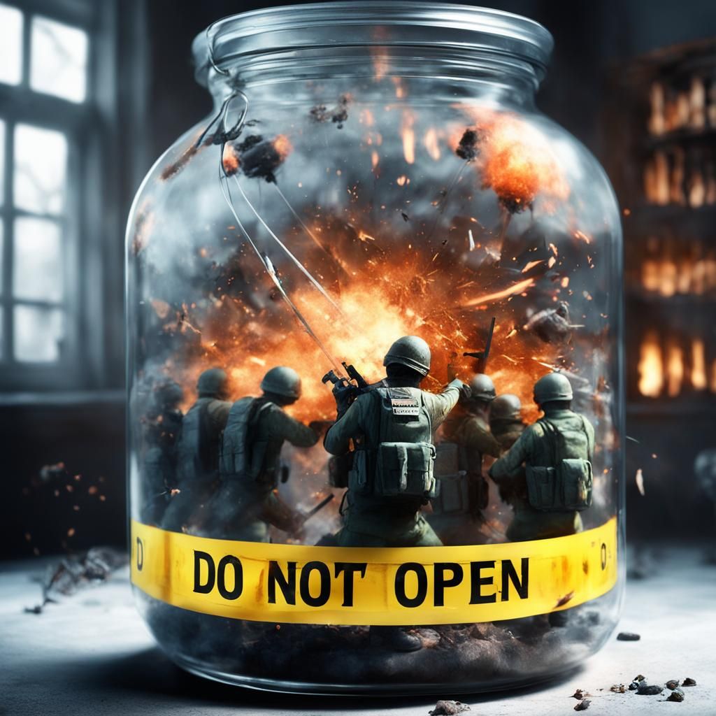Apocalyptic War in a Jar: 3D Diorama