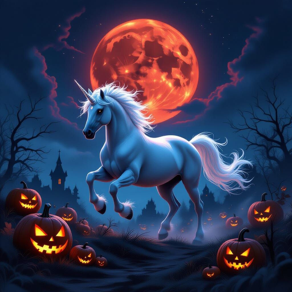 Ghost Alicorn at Eerie Harvest Festival Under Blood Moon