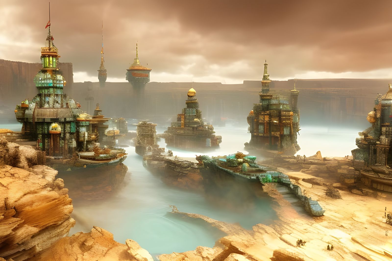 Geometric Abstract: Intricate Polychromatic 3D Render